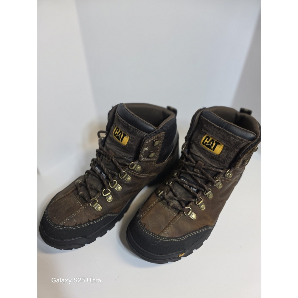Caterpillar Men's Steel Toe Work Boots P90935 Brown Size 11